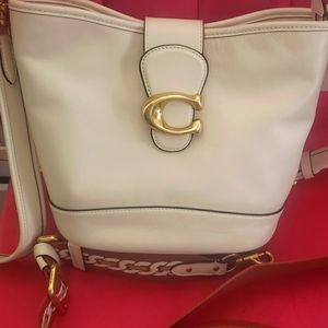 COACH Soft Calf Leather Tali Bucket Chalk Color